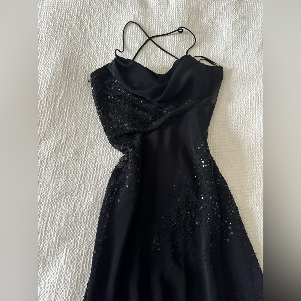 JOVANI Y2K Black Sequin Gown
